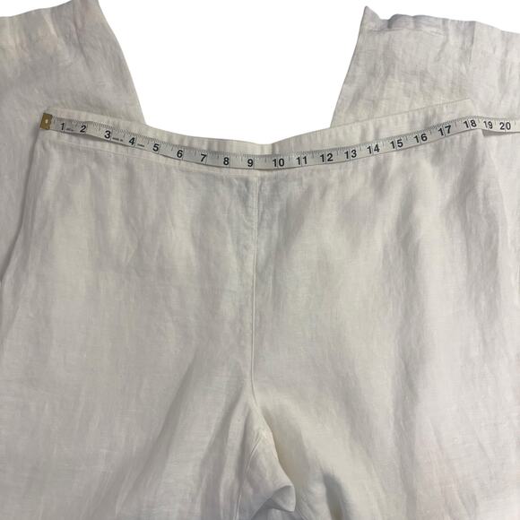 Chicos Women’s Wide Leg Linen Pants Size 2.5 XL 100% Linen Elastic Waist Pockets - Picture 10 of 14